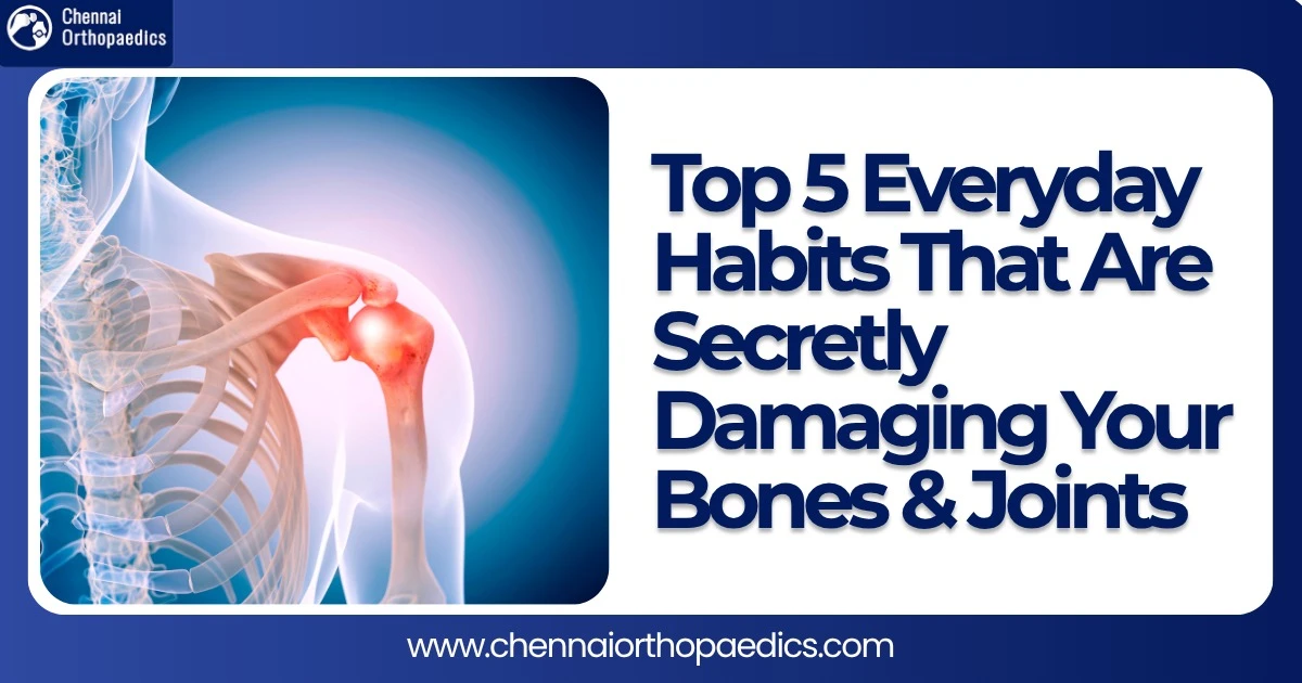 Top 5 Everyday Habits Damaging Bones and  Joints at  Chennai orthopaedics